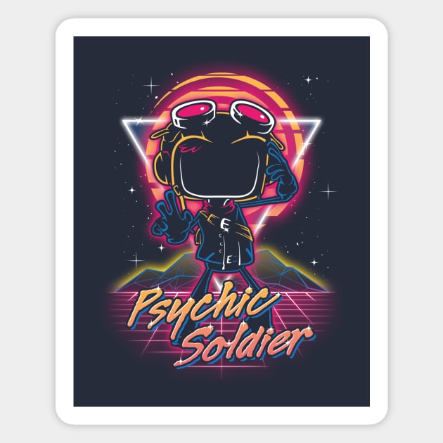 Retro Psychic Soldier Magnet by Olipop